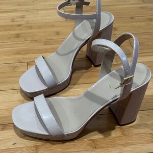 Mix No. 6 Cream Block Heel Sandals
